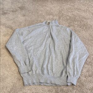 Peter Millar Light Gray Zip-Up Sweater